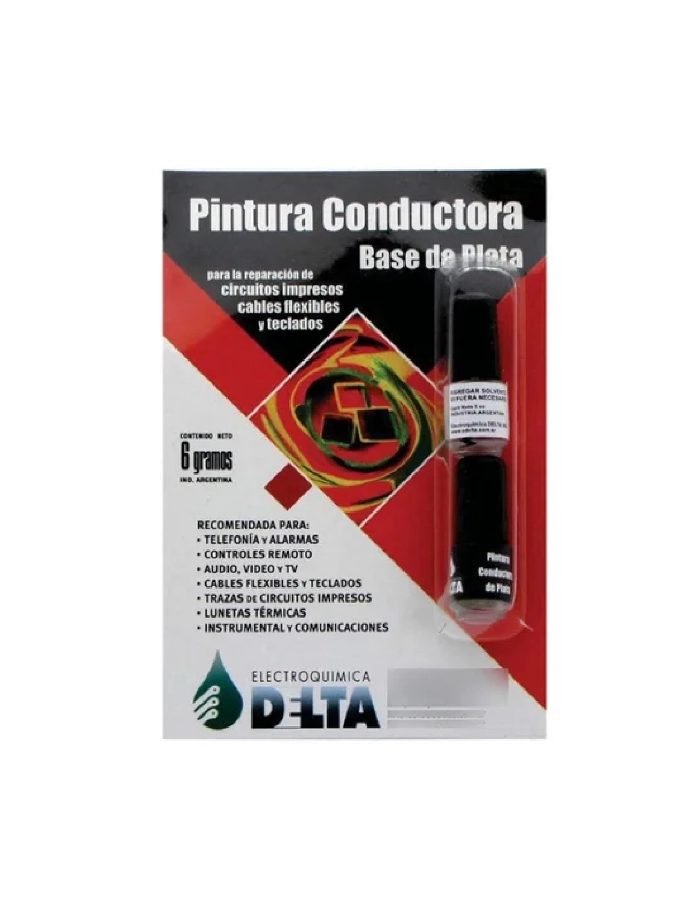 Pintura Conductora de Plata Delta 6g
